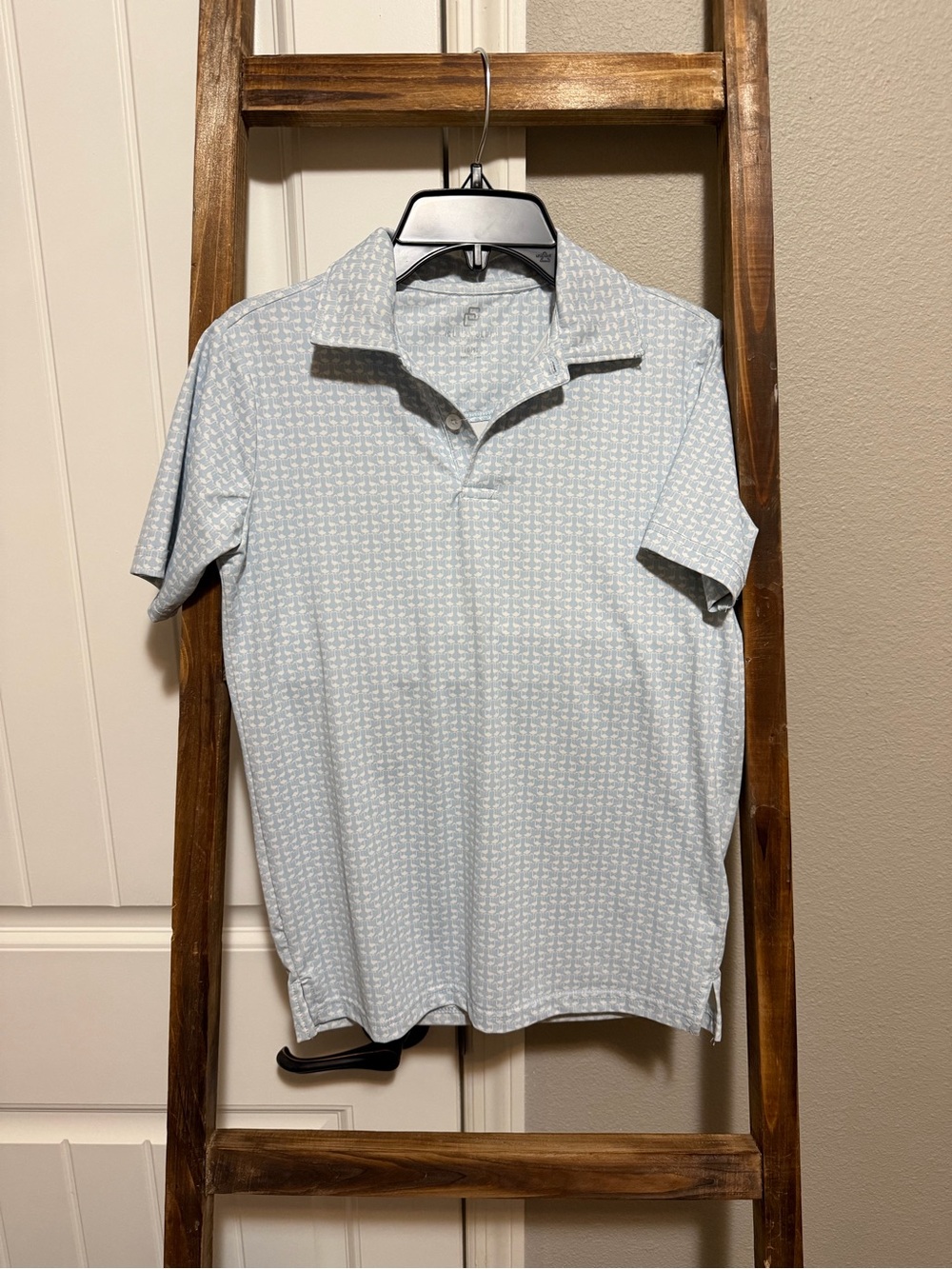 Class Club Light Blue Patterned Button-Down Shirt